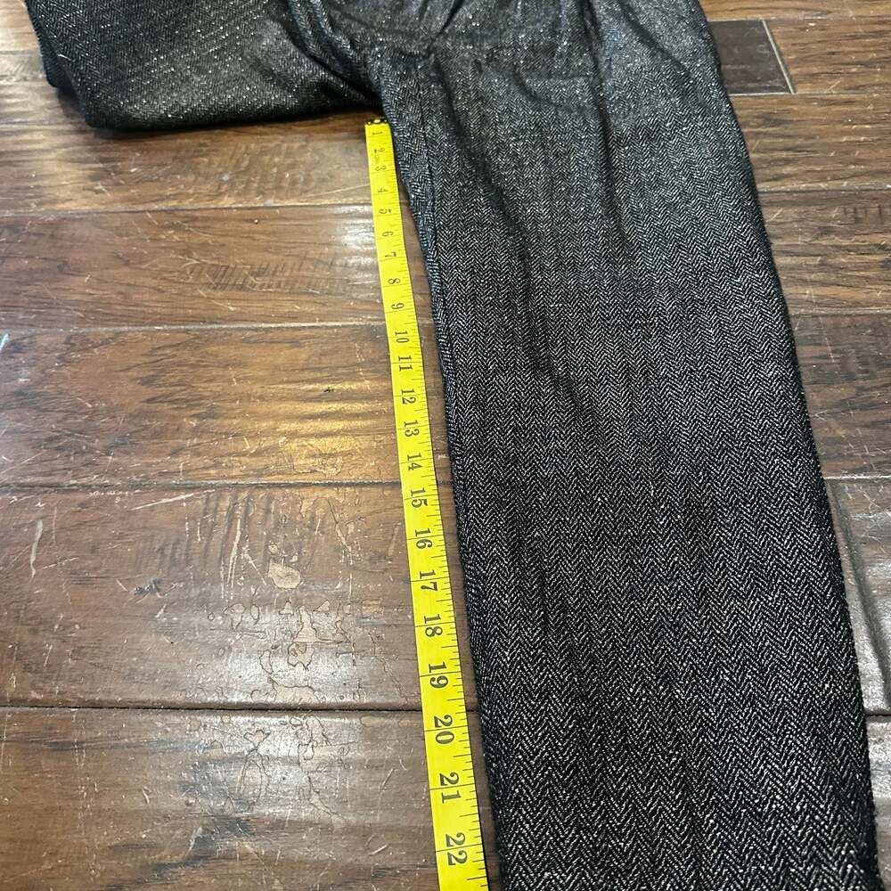 Liz Claiborne Emma Black Metallic Weave Ankle Pants Size 6 Midrise - Picture 4 of 6